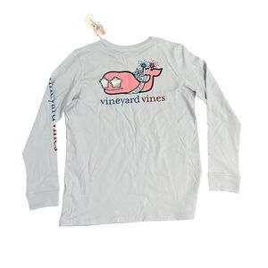NWT Vineyard Vines Girl’s July 4th Independence Day Long Sleeve Shirt in Blue